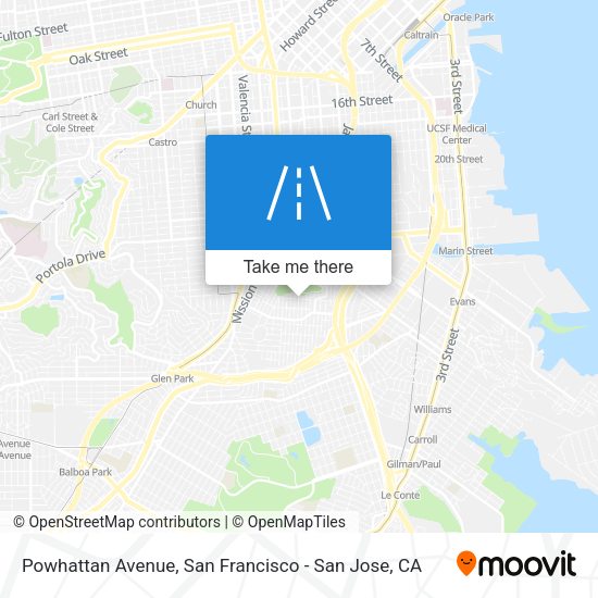 Powhattan Avenue map