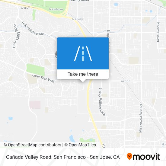 Cañada Valley Road map
