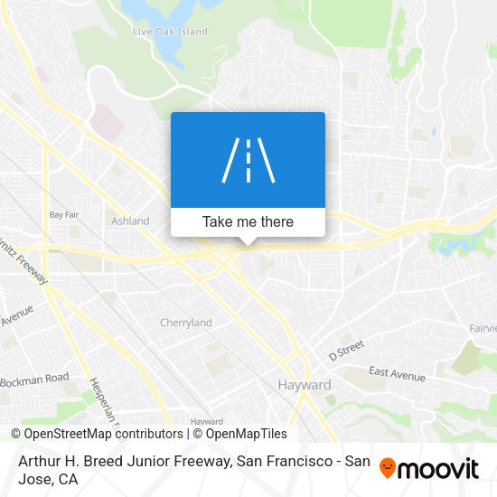 Mapa de Arthur H. Breed Junior Freeway