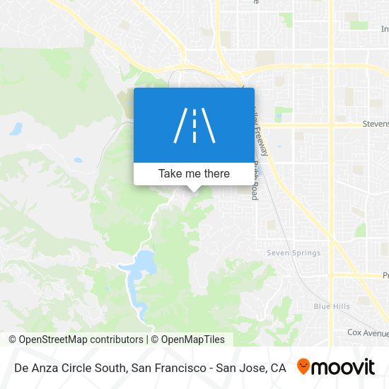 De Anza Circle South map