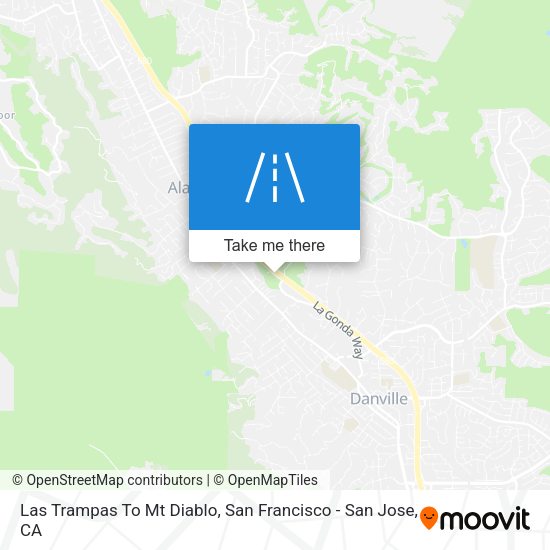 Mapa de Las Trampas To Mt Diablo