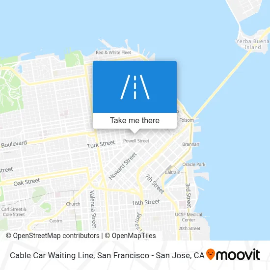 Cable Car Waiting Line map