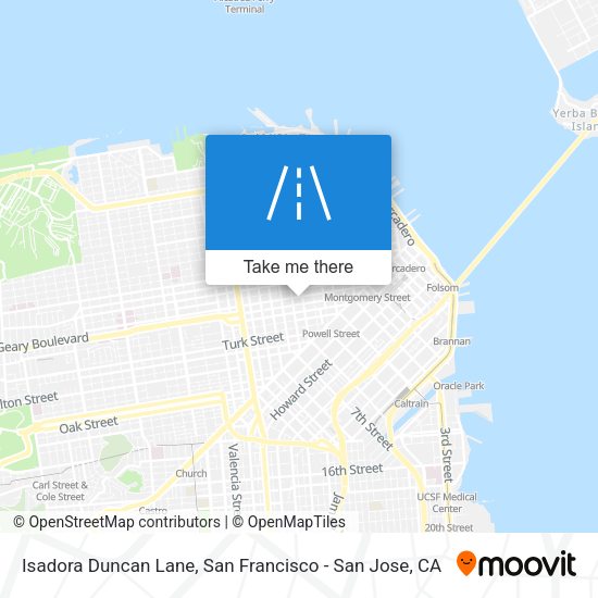 Isadora Duncan Lane map
