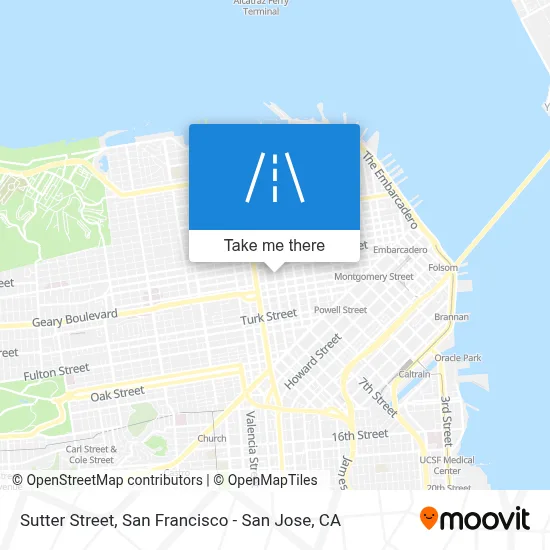 Sutter Street map