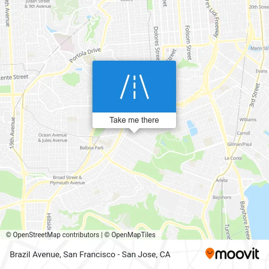 Brazil Avenue map