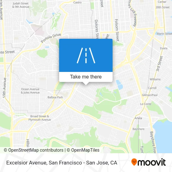 Excelsior Avenue map