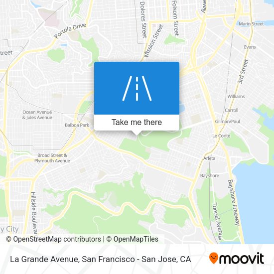 La Grande Avenue map