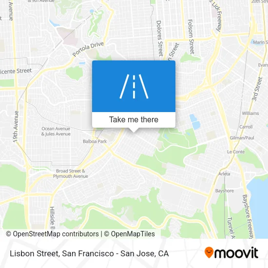Lisbon Street map
