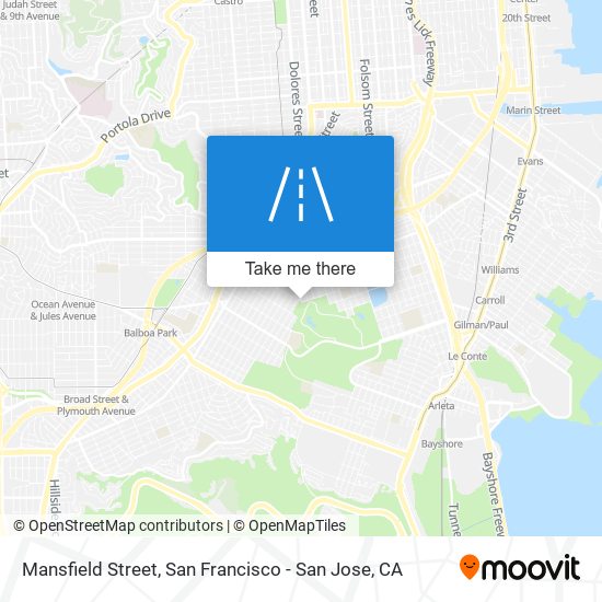 Mansfield Street map