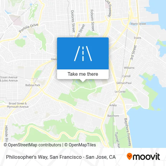 Philosopher's Way map