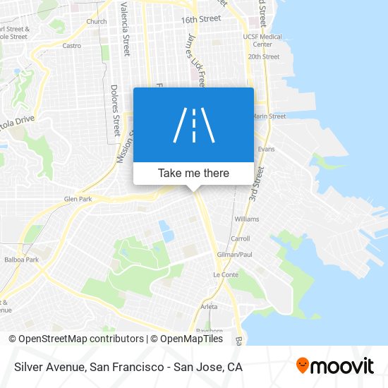 Silver Avenue map