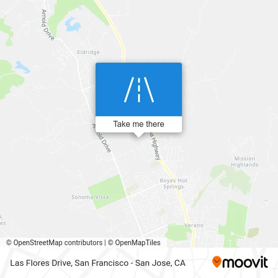Las Flores Drive map