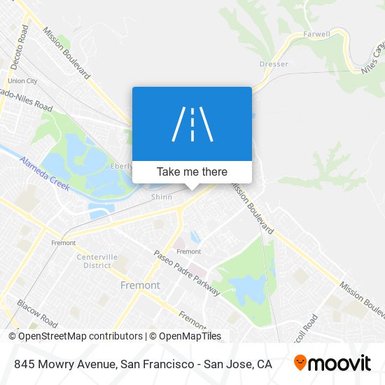 Mapa de 845 Mowry Avenue