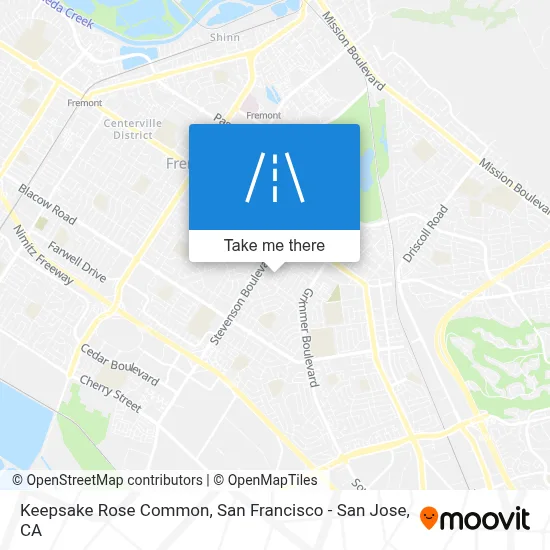 Keepsake Rose Common map