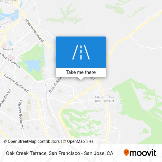 Oak Creek Terrace map