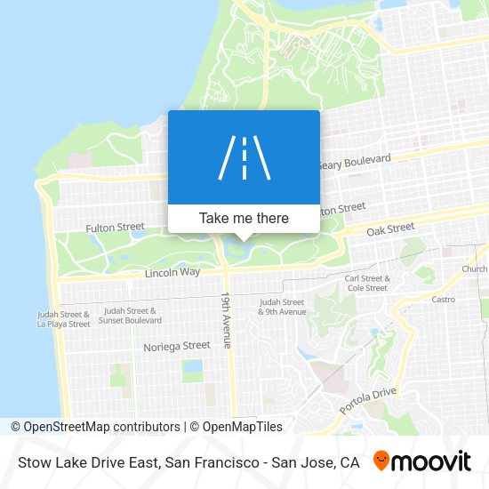 Stow Lake Drive East map