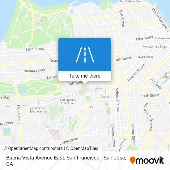 Buena Vista Avenue East map