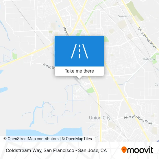 Mapa de Coldstream Way