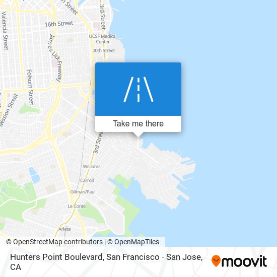 Hunters Point Boulevard map