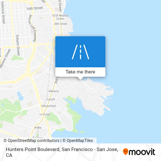 Hunters Point Boulevard map
