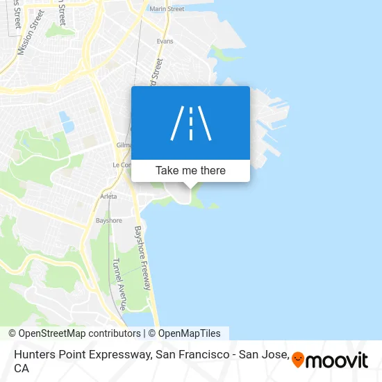 Hunters Point Expressway map