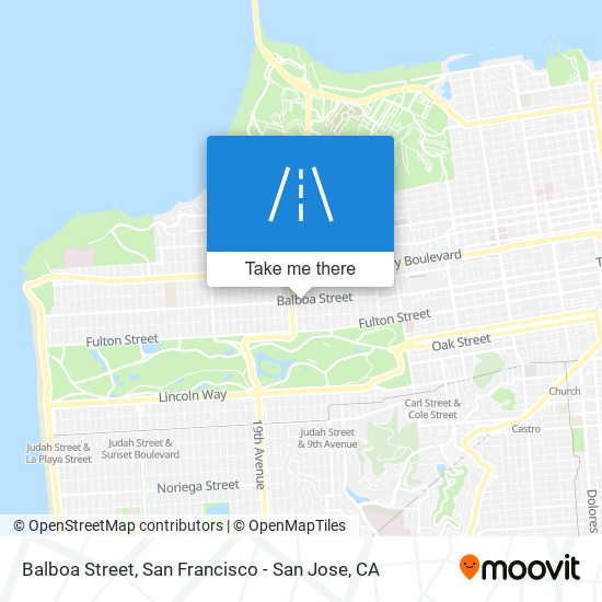 Balboa Street map