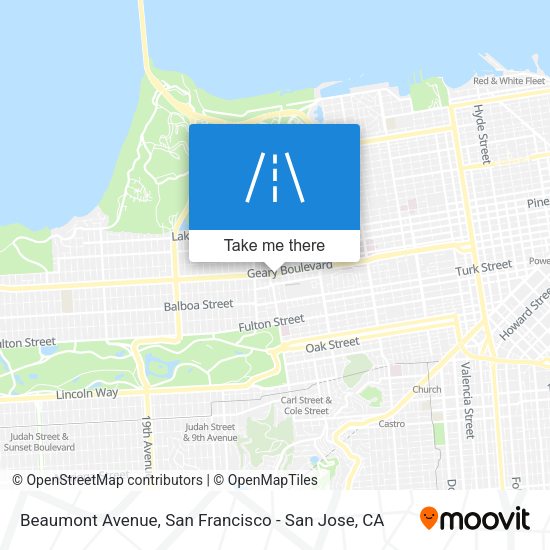 Mapa de Beaumont Avenue
