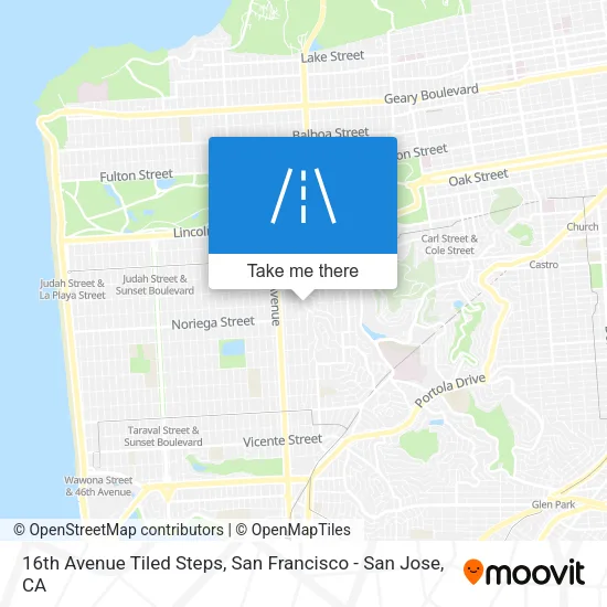 16th Avenue Tiled Steps map