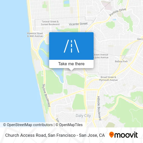 Church Access Road map