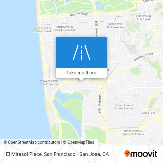 El Mirasol Place map