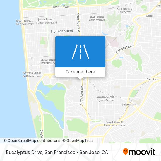 Eucalyptus Drive map