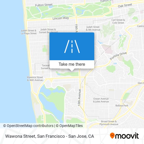 Wawona Street map