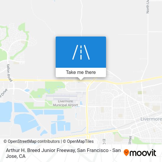 Mapa de Arthur H. Breed Junior Freeway