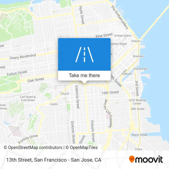 13th Street map