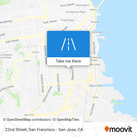 22nd Street map