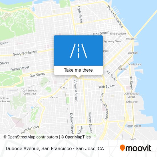 Mapa de Duboce Avenue