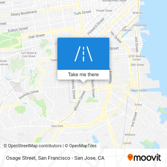 Osage Street map