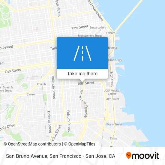 San Bruno Avenue map