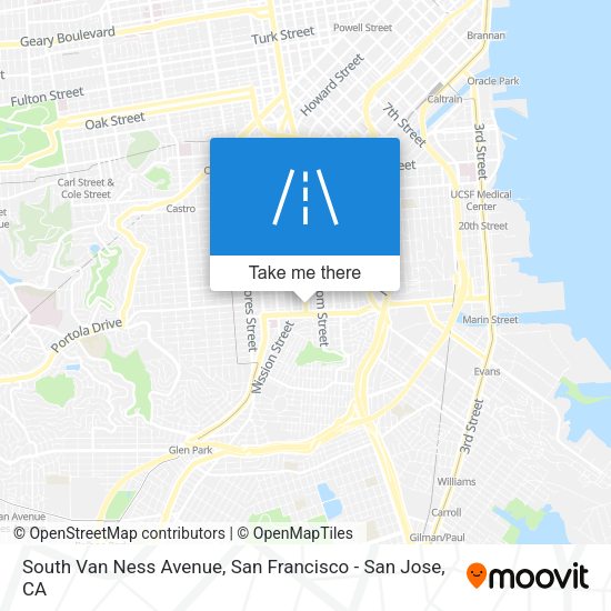 South Van Ness Avenue map
