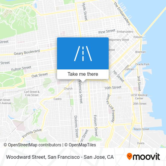 Mapa de Woodward Street