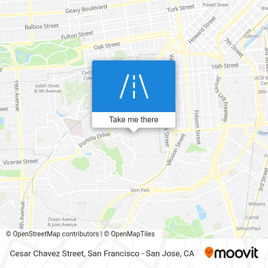 Cesar Chavez Street map