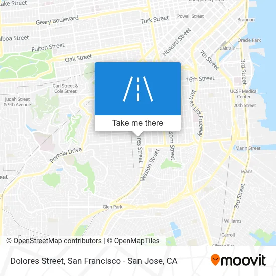 Dolores Street map