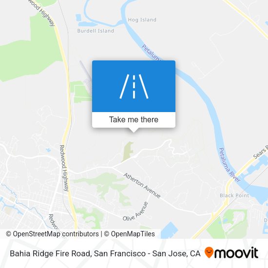 Mapa de Bahia Ridge Fire Road