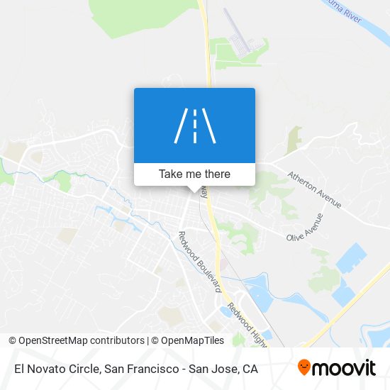 El Novato Circle map