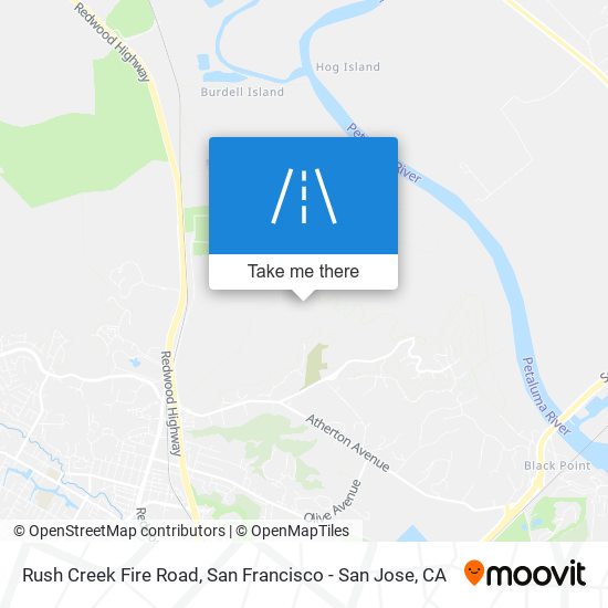 Mapa de Rush Creek Fire Road