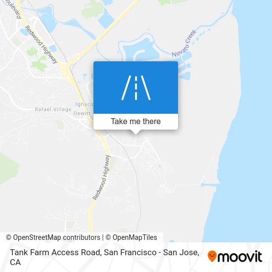 Tank Farm Access Road map