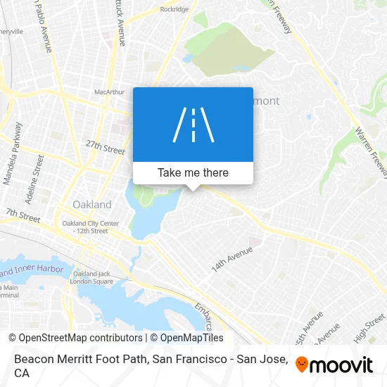 Beacon Merritt Foot Path map