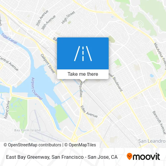 East Bay Greenway map