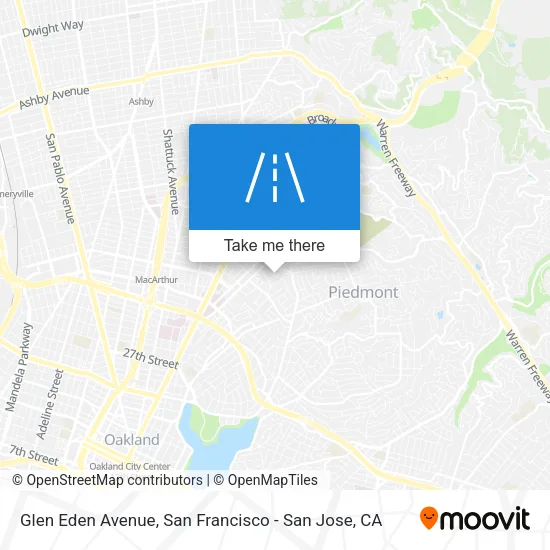 Glen Eden Avenue map