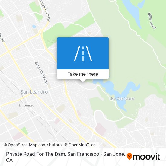 Private Road For The Dam map